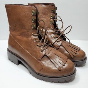 Torrid Tassel Toe Combat Boots sz 9.5W